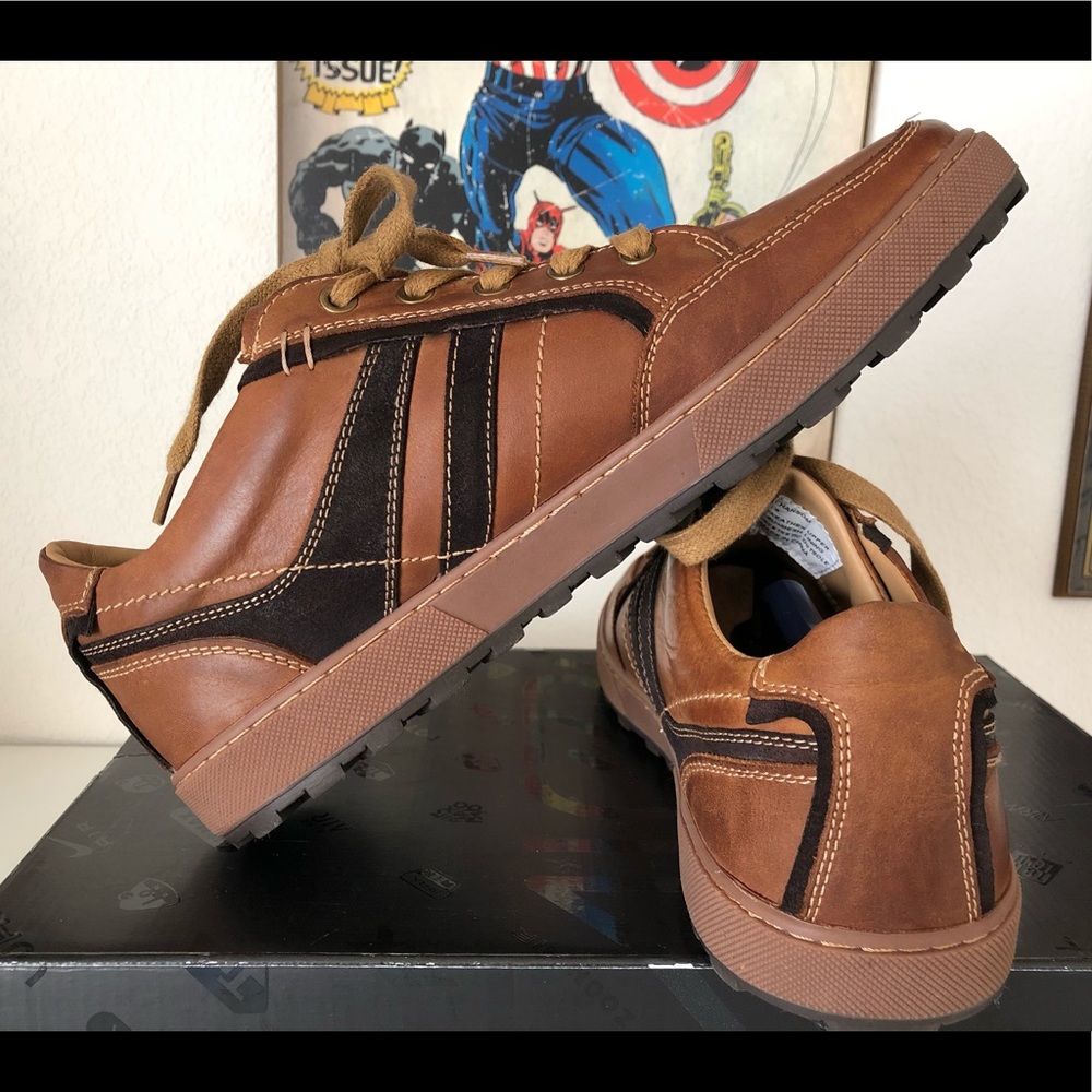 Steve Madden Hansom Tan Leather Lace Up Size 9